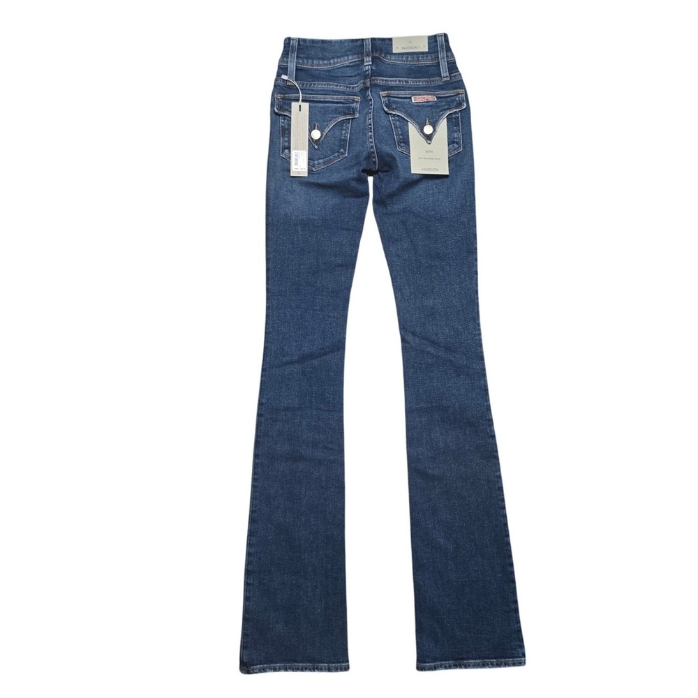 Hudson Beth Bootcut Jeans 23 Tall  Olympic Dark Wash Western Boho